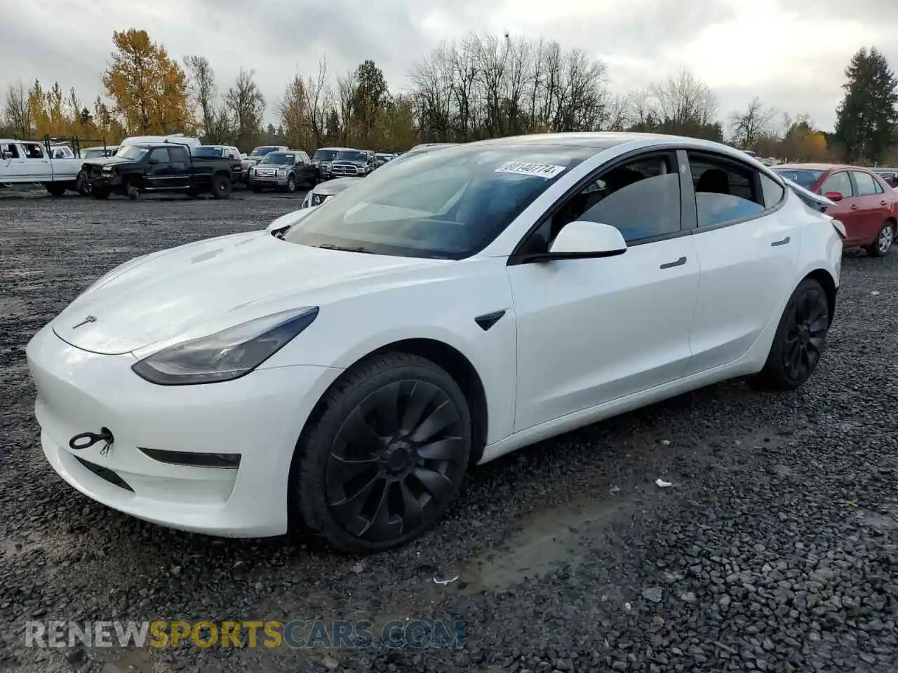 1 Photograph of a damaged car 5YJ3E1EB6NF210285 TESLA MODEL 3 2022