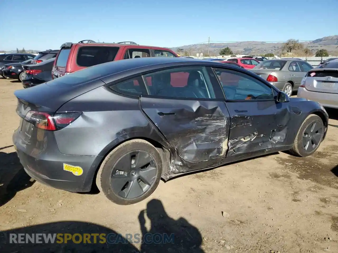 3 Фотография поврежденного автомобиля 5YJ3E1EB6NF237339 TESLA MODEL 3 2022
