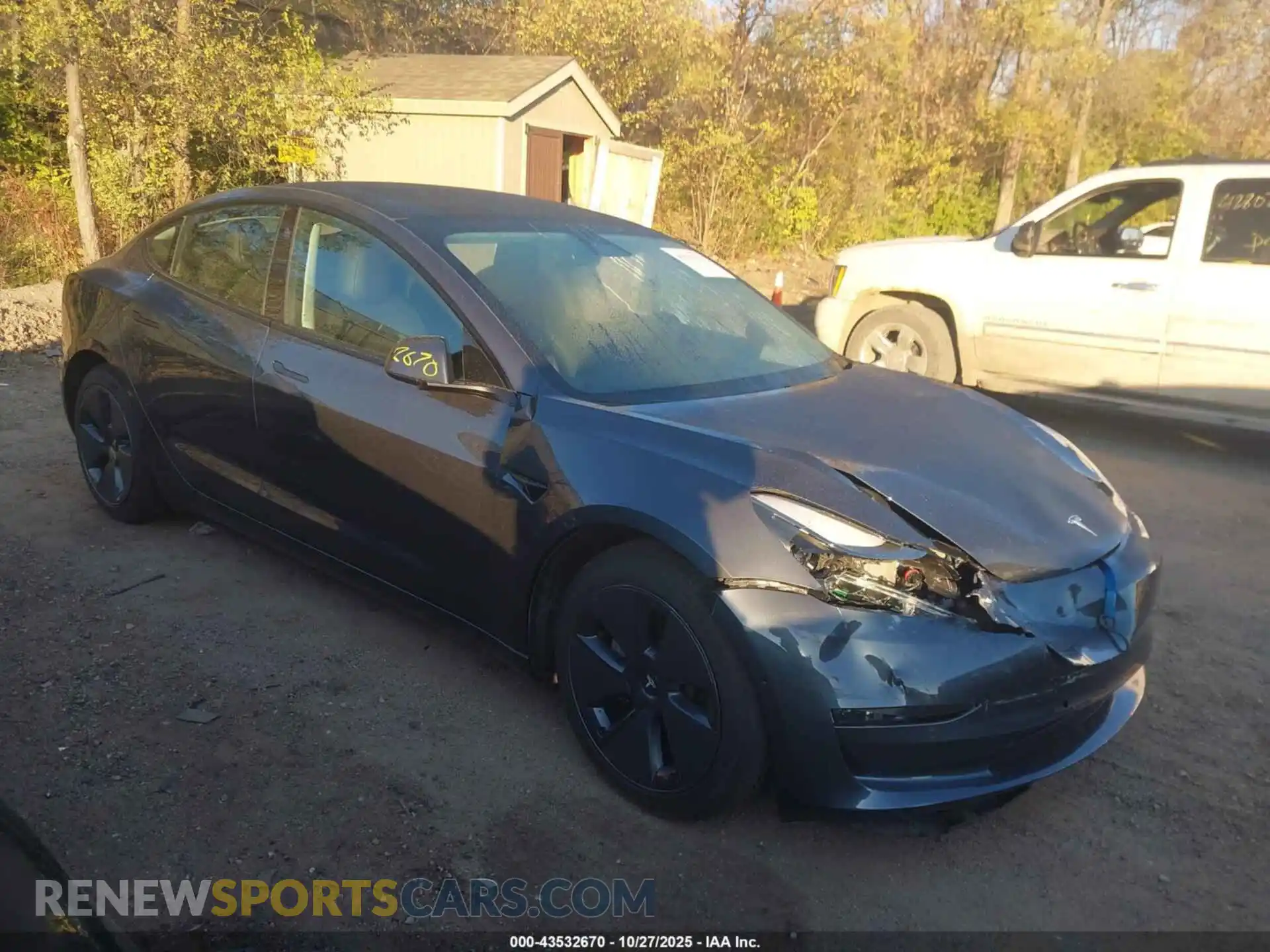 1 Photograph of a damaged car 5YJ3E1EB6NF239236 TESLA MODEL 3 2022