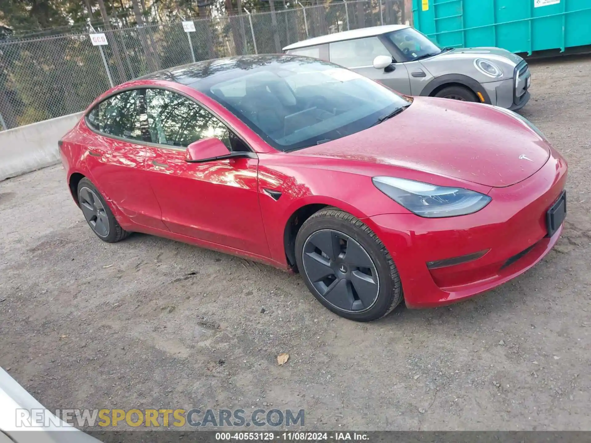 1 Photograph of a damaged car 5YJ3E1EB6NF252133 TESLA MODEL 3 2022