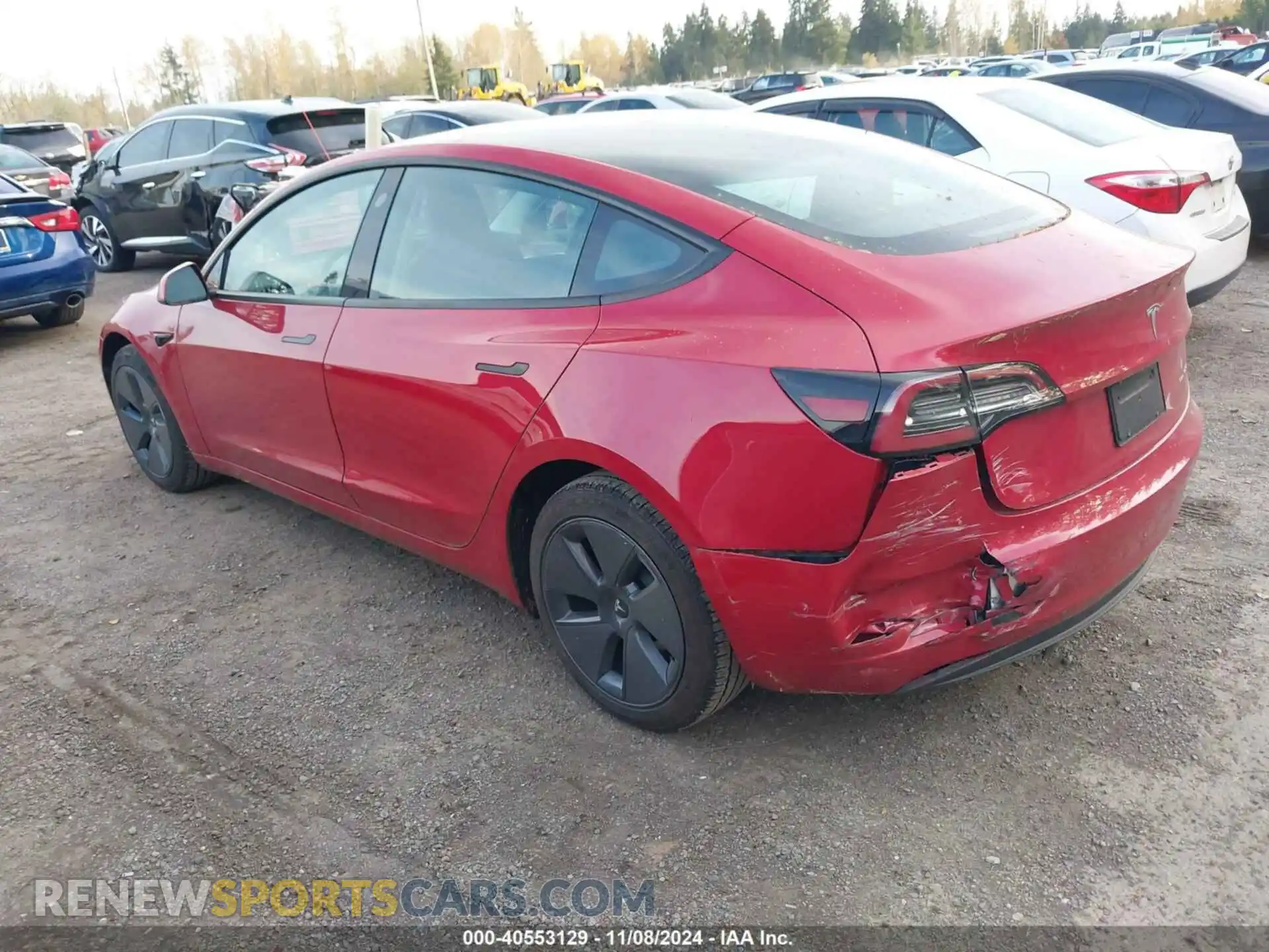 3 Photograph of a damaged car 5YJ3E1EB6NF252133 TESLA MODEL 3 2022