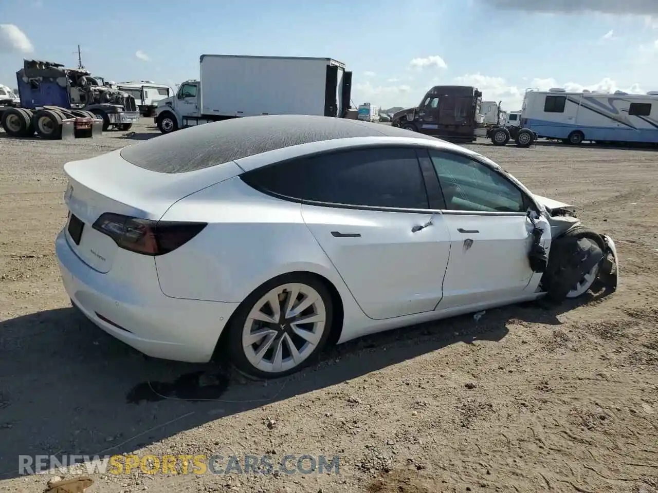 3 Photograph of a damaged car 5YJ3E1EB6NF254318 TESLA MODEL 3 2022