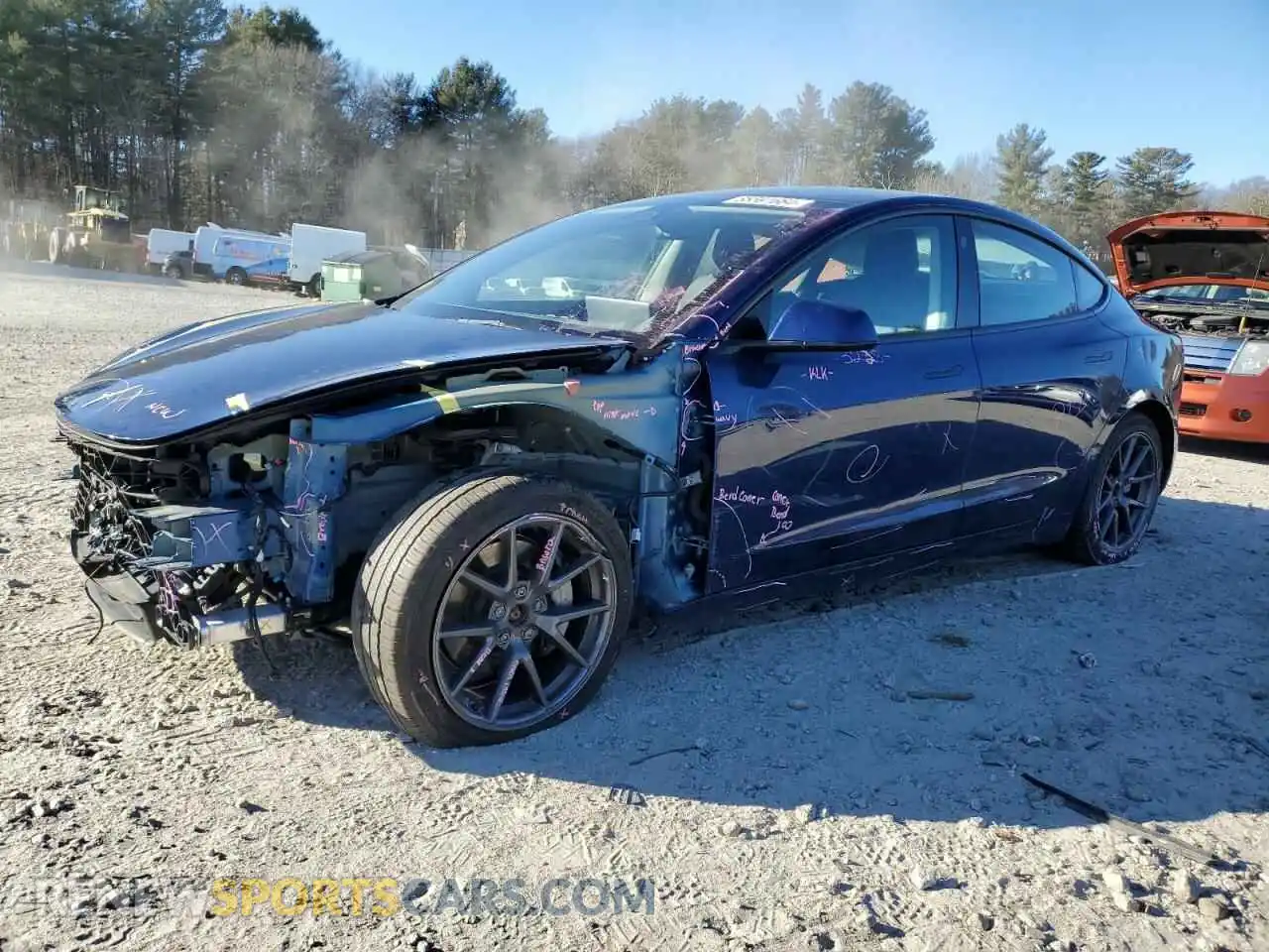 1 fotografías del automóvil dañado 5YJ3E1EB6NF263228 TESLA MODEL 3 2022