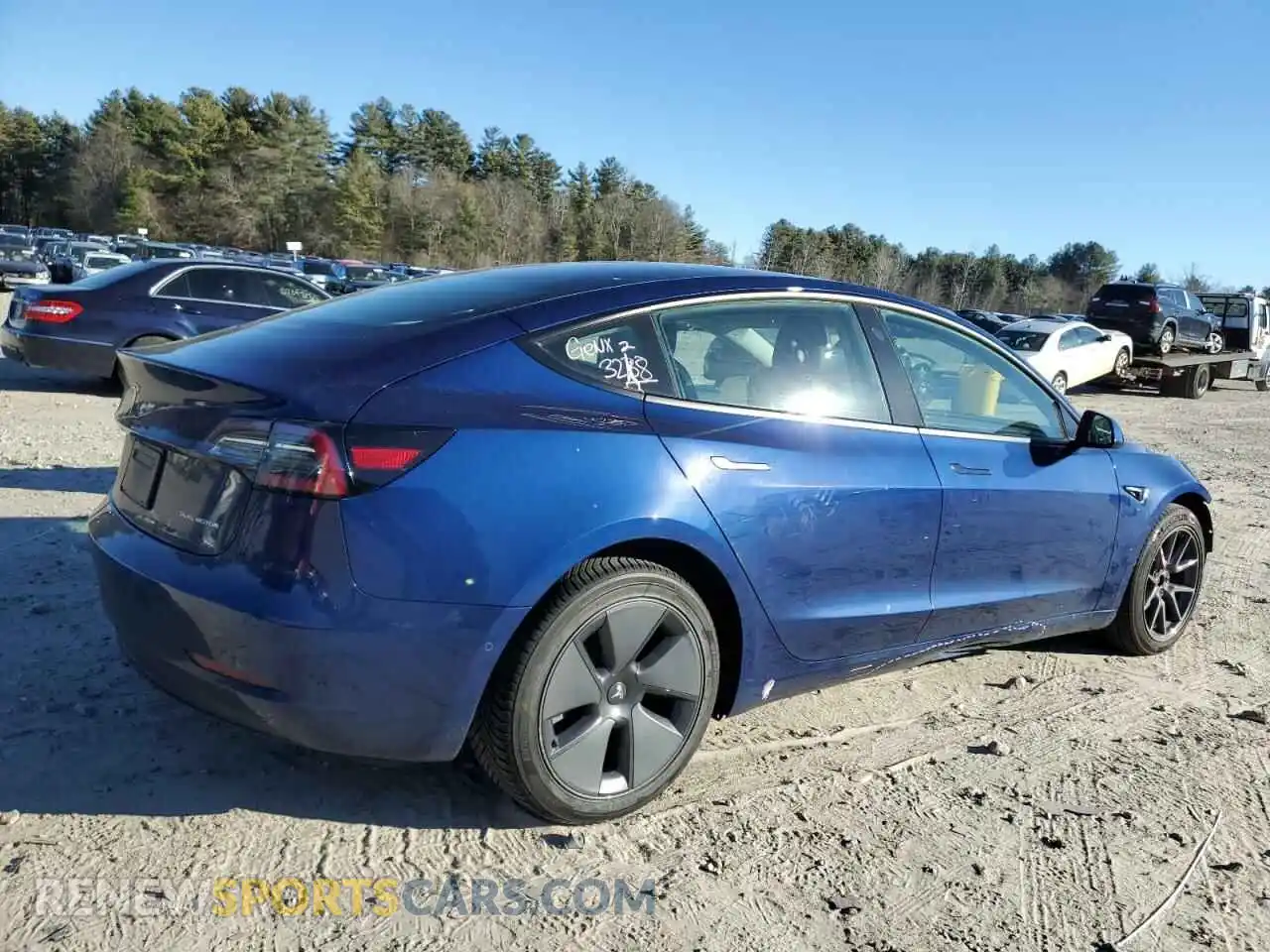 3 fotografías del automóvil dañado 5YJ3E1EB6NF263228 TESLA MODEL 3 2022