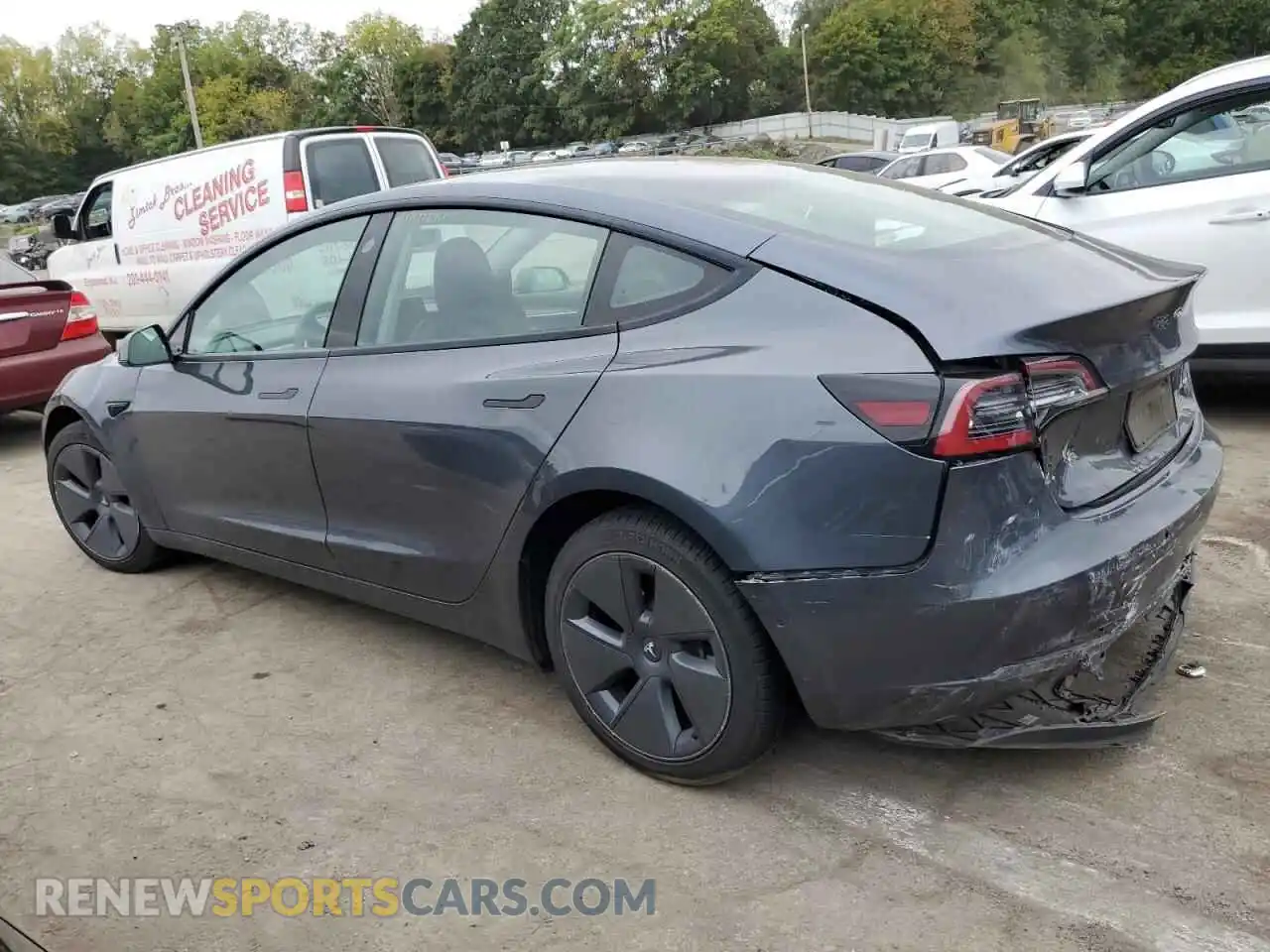2 Photograph of a damaged car 5YJ3E1EB6NF264069 TESLA MODEL 3 2022