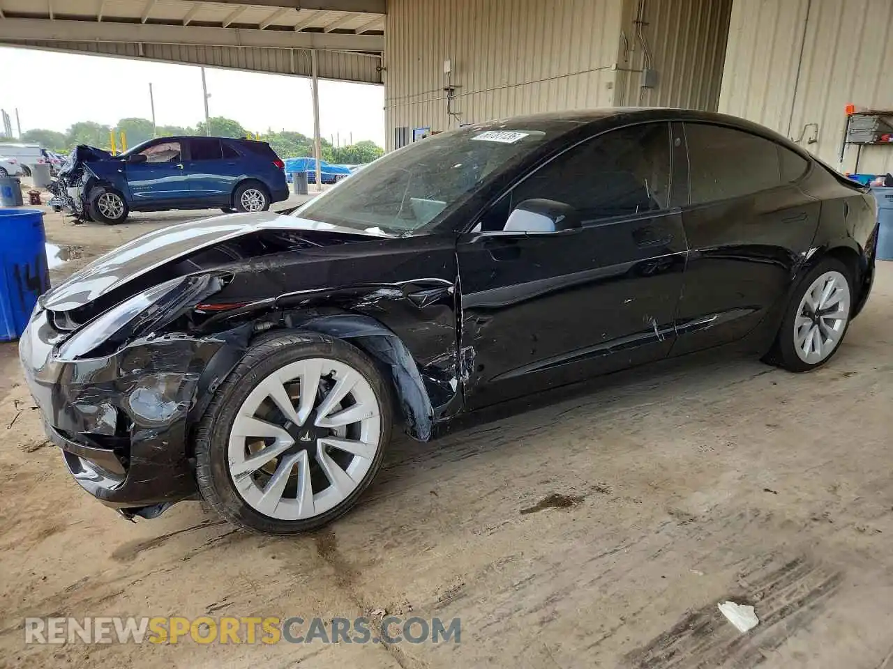 1 Photograph of a damaged car 5YJ3E1EB6NF264458 TESLA MODEL 3 2022