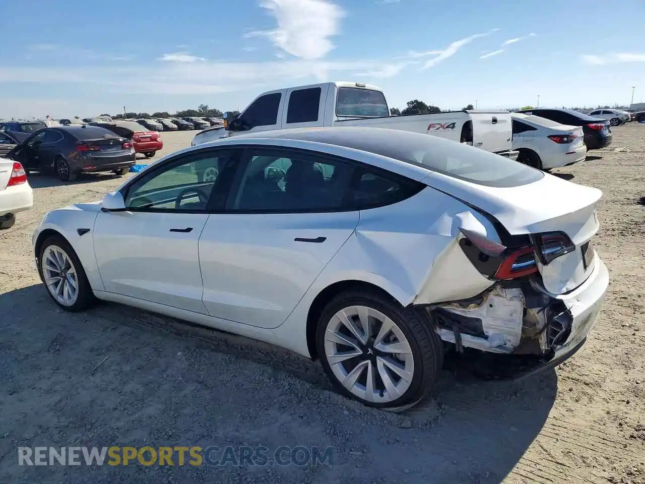 2 Photograph of a damaged car 5YJ3E1EB6NF300469 TESLA MODEL 3 2022