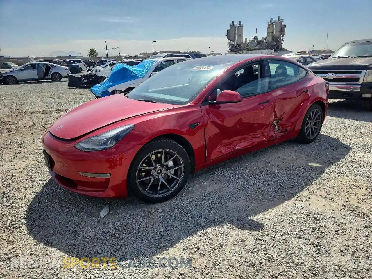 1 Photograph of a damaged car 5YJ3E1EB6NF317899 TESLA MODEL 3 2022