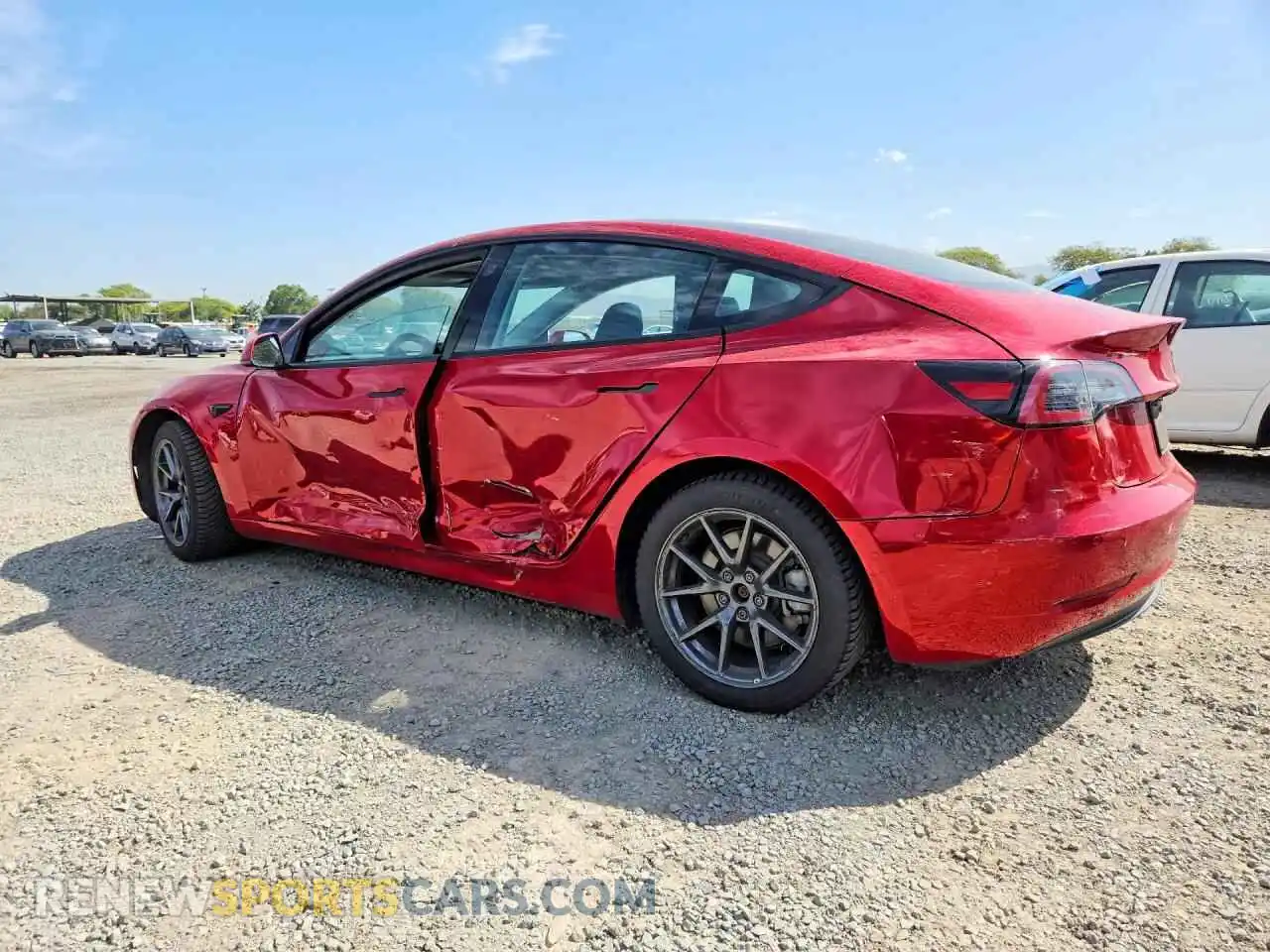 2 Photograph of a damaged car 5YJ3E1EB6NF317899 TESLA MODEL 3 2022