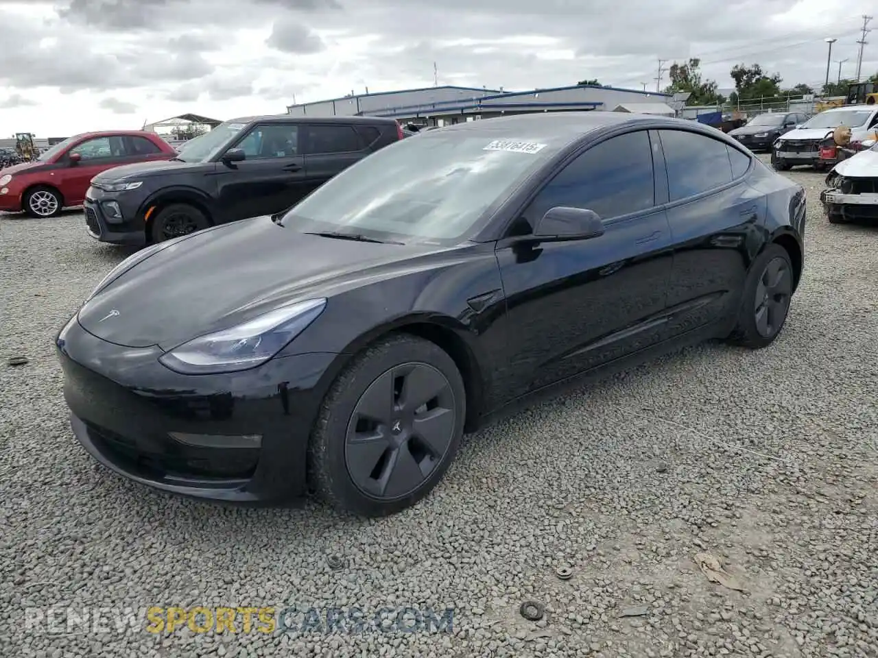 1 Photograph of a damaged car 5YJ3E1EB6NF334914 TESLA MODEL 3 2022