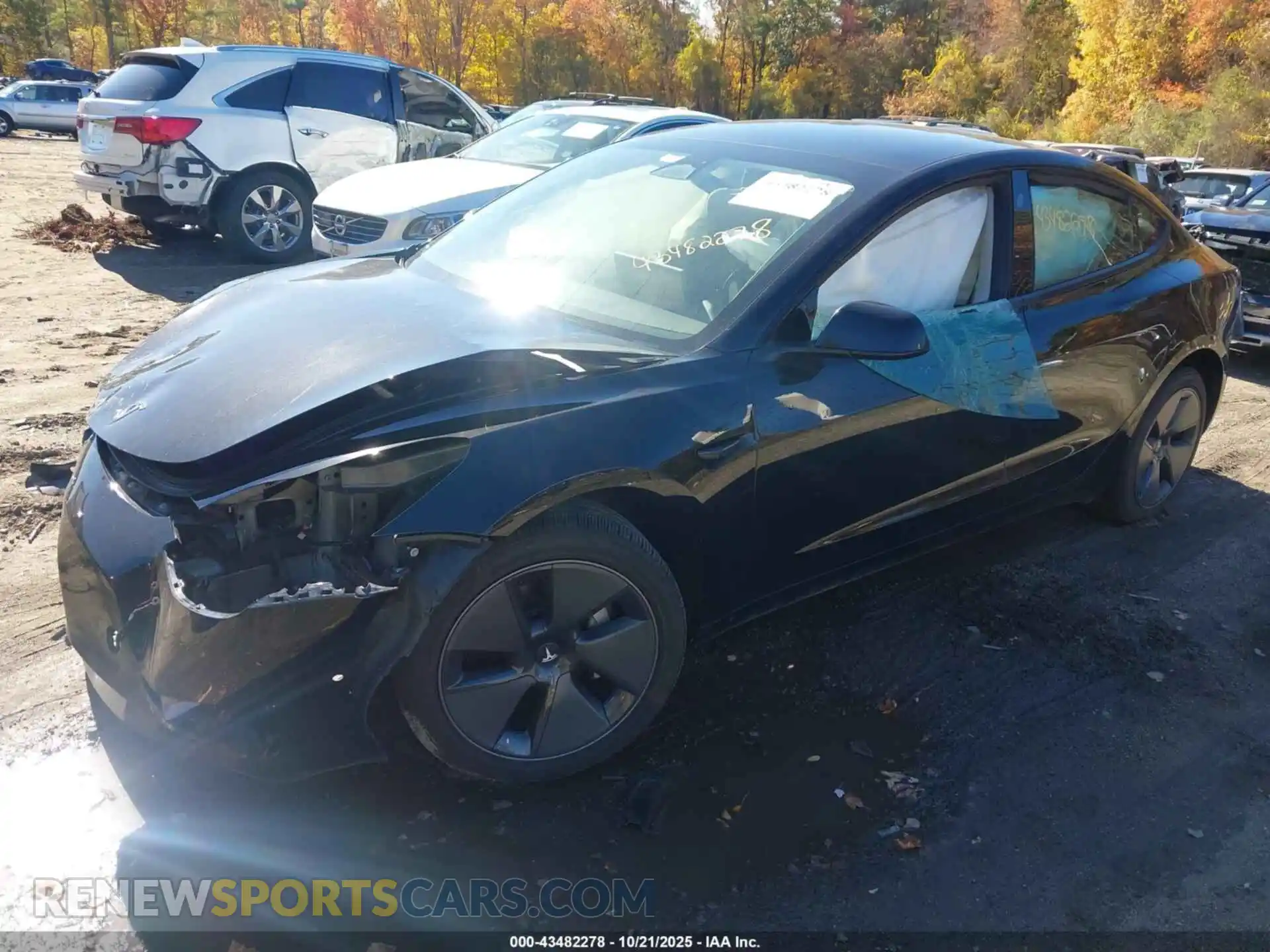 2 Photograph of a damaged car 5YJ3E1EB6NF340955 TESLA MODEL 3 2022