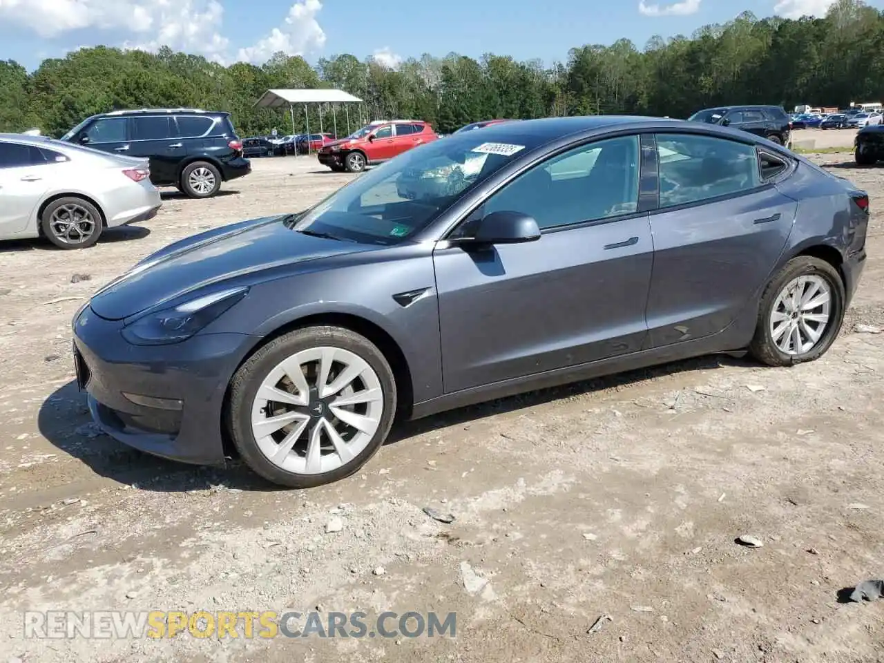 1 Photograph of a damaged car 5YJ3E1EB6NF350918 TESLA MODEL 3 2022