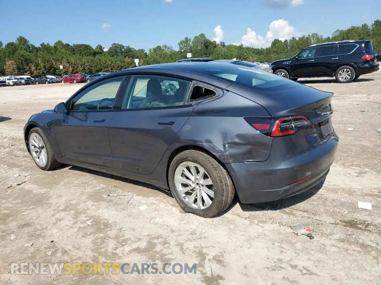 2 Photograph of a damaged car 5YJ3E1EB6NF350918 TESLA MODEL 3 2022