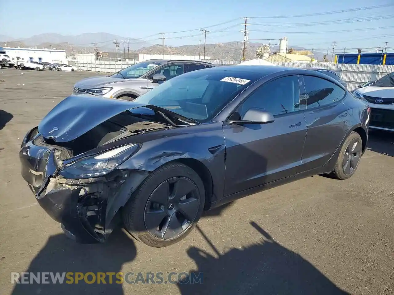 1 Фотография поврежденного автомобиля 5YJ3E1EB6NF357335 TESLA MODEL 3 2022
