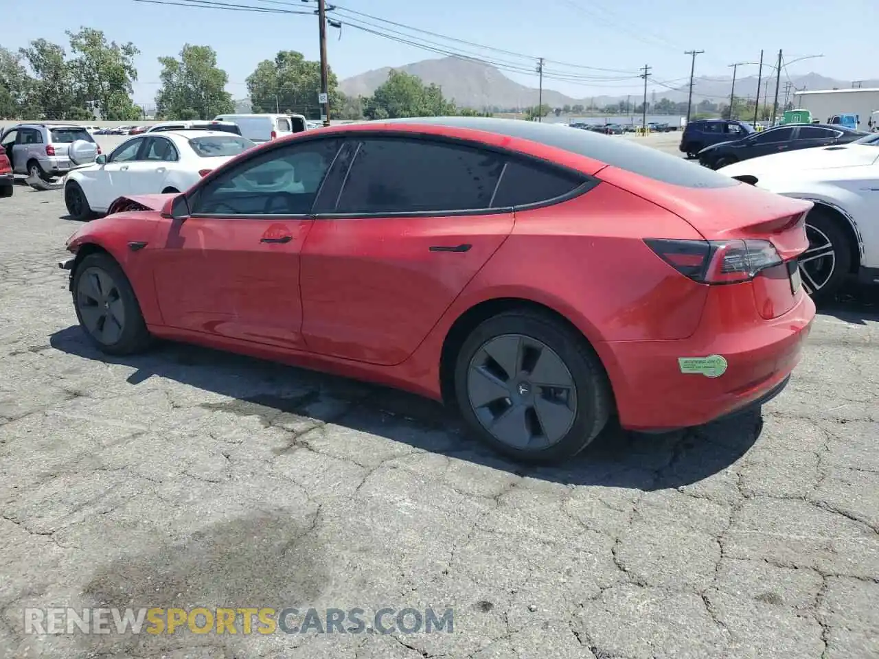 2 Photograph of a damaged car 5YJ3E1EB6NF365001 TESLA MODEL 3 2022