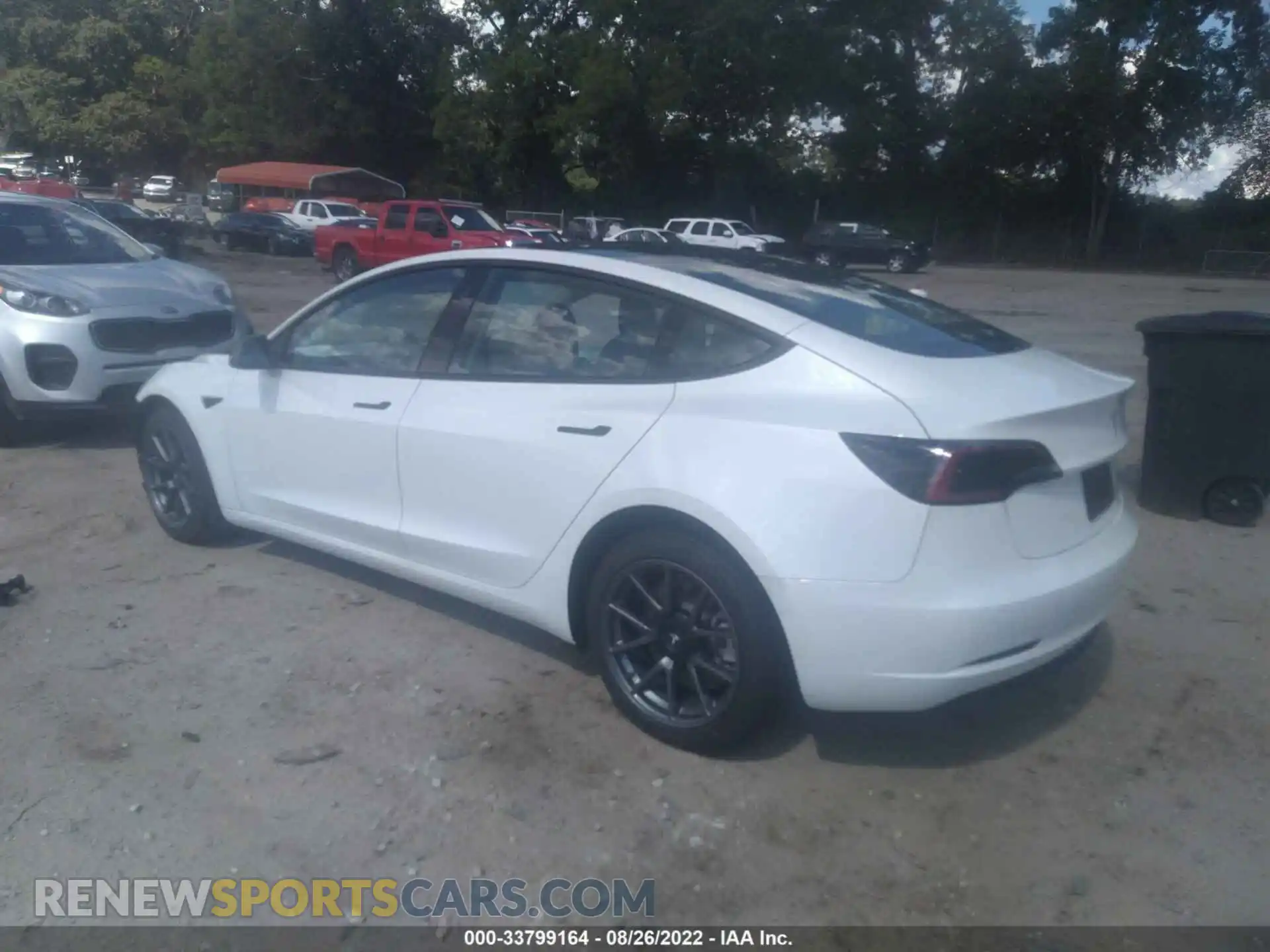 3 Photograph of a damaged car 5YJ3E1EB7NF107389 TESLA MODEL 3 2022