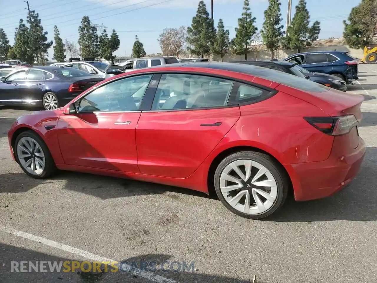 2 Photograph of a damaged car 5YJ3E1EB7NF120885 TESLA MODEL 3 2022