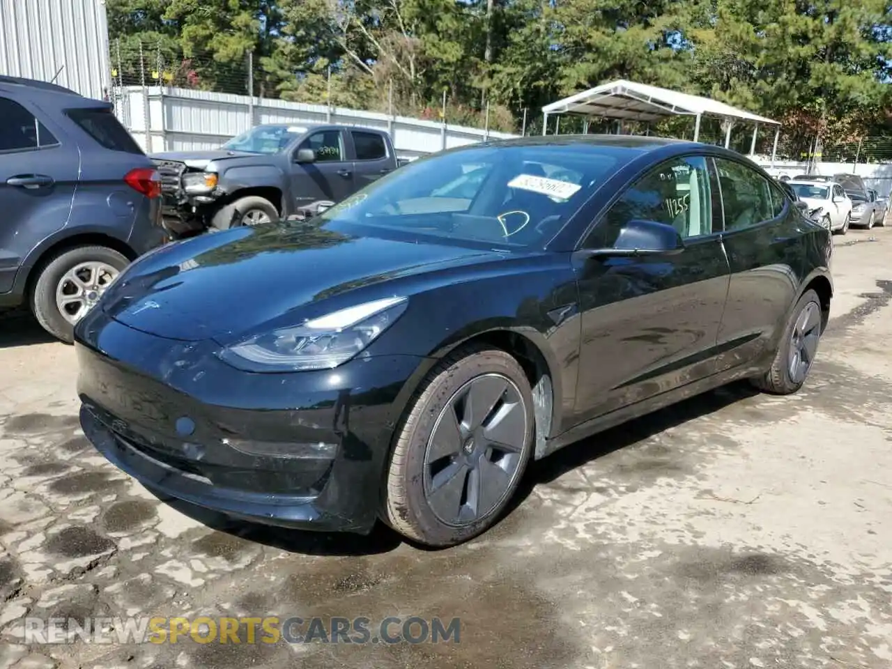 2 Photograph of a damaged car 5YJ3E1EB7NF126024 TESLA MODEL 3 2022