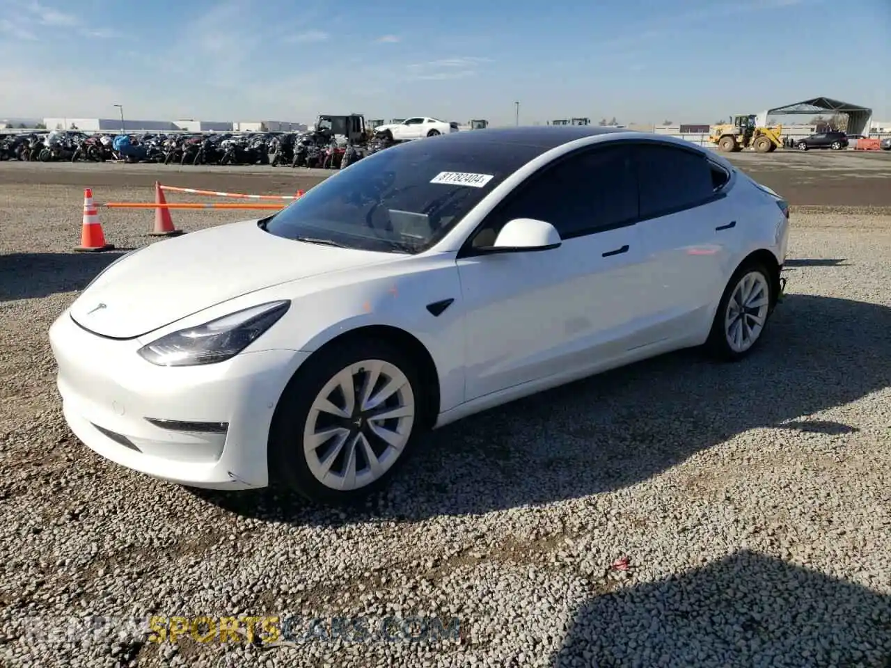 1 Photograph of a damaged car 5YJ3E1EB7NF132261 TESLA MODEL 3 2022