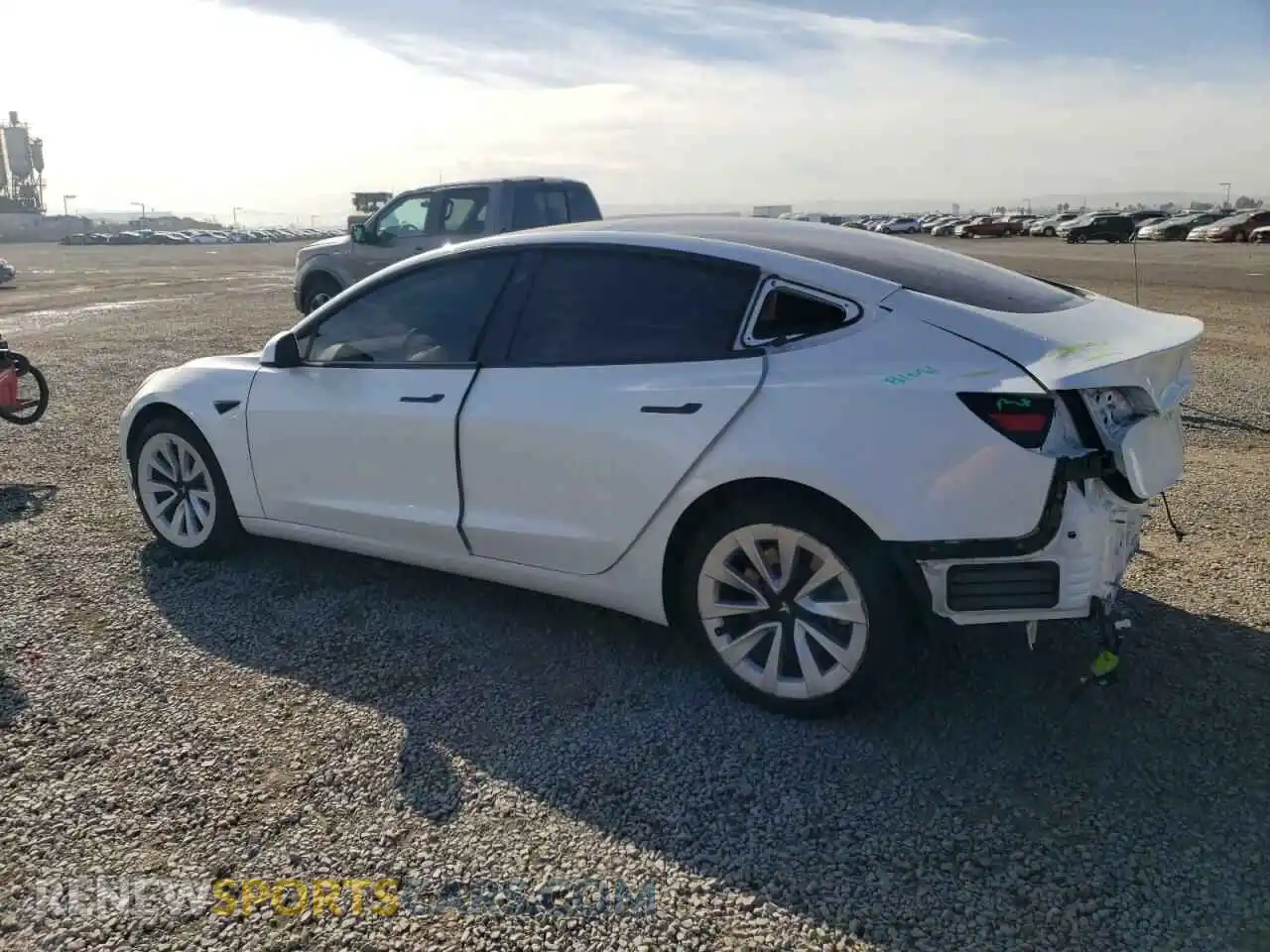 2 Photograph of a damaged car 5YJ3E1EB7NF132261 TESLA MODEL 3 2022