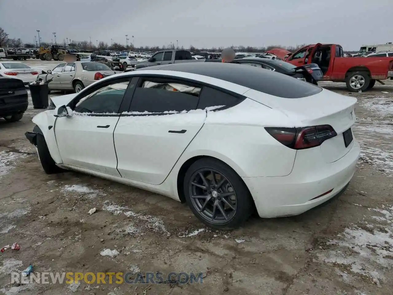 2 Photograph of a damaged car 5YJ3E1EB7NF152929 TESLA MODEL 3 2022
