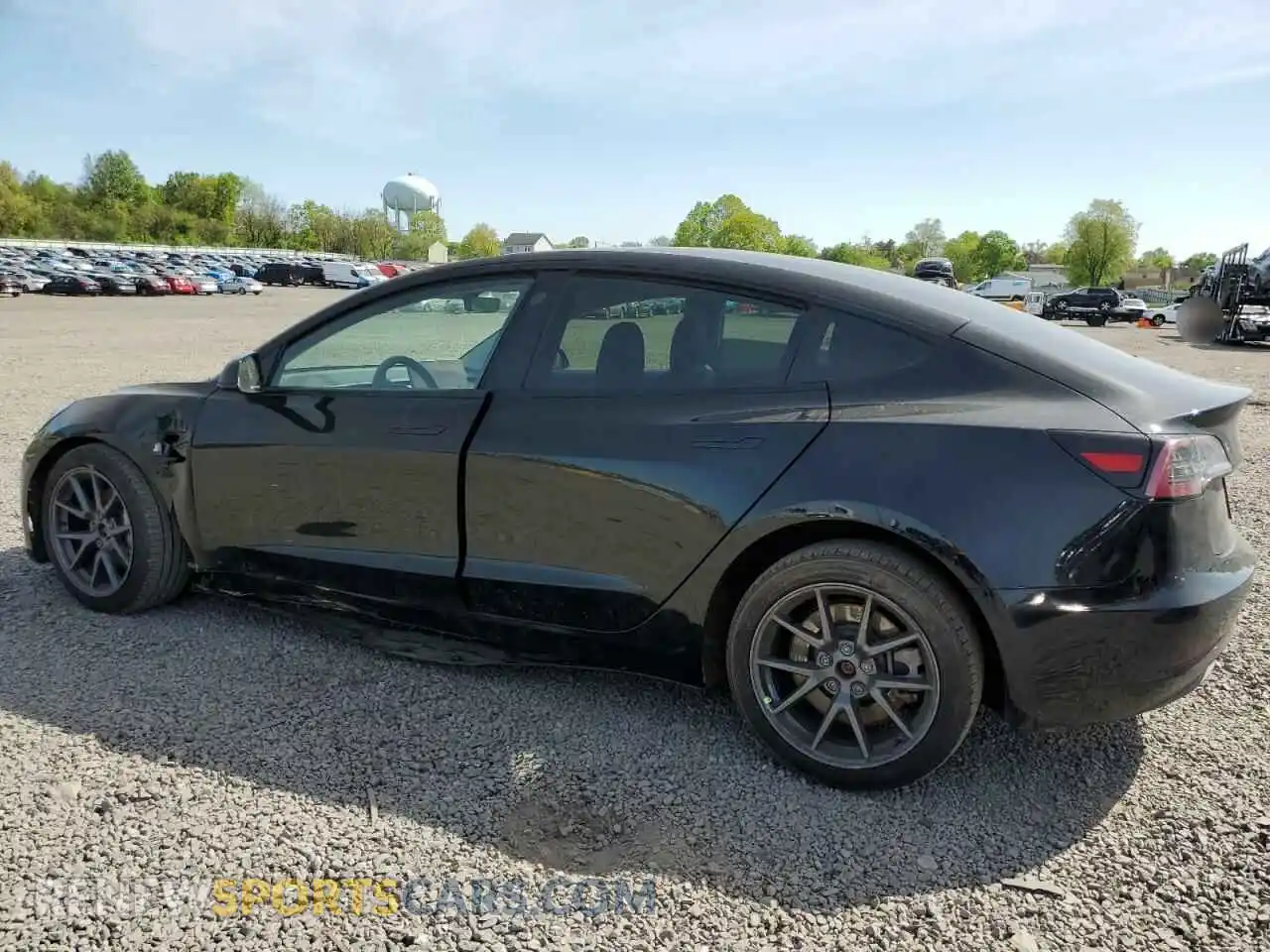 2 fotografías del automóvil dañado 5YJ3E1EB7NF177197 TESLA MODEL 3 2022