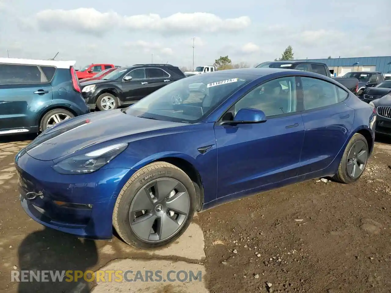 1 Photograph of a damaged car 5YJ3E1EB7NF179984 TESLA MODEL 3 2022