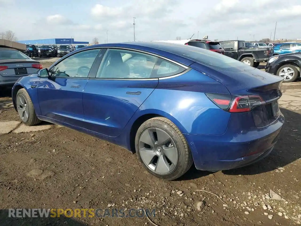2 Photograph of a damaged car 5YJ3E1EB7NF179984 TESLA MODEL 3 2022