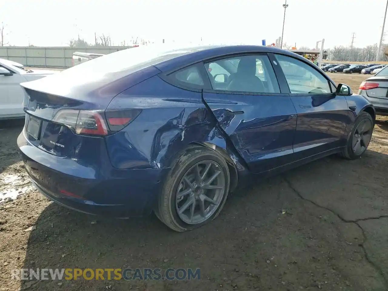 3 Photograph of a damaged car 5YJ3E1EB7NF179984 TESLA MODEL 3 2022
