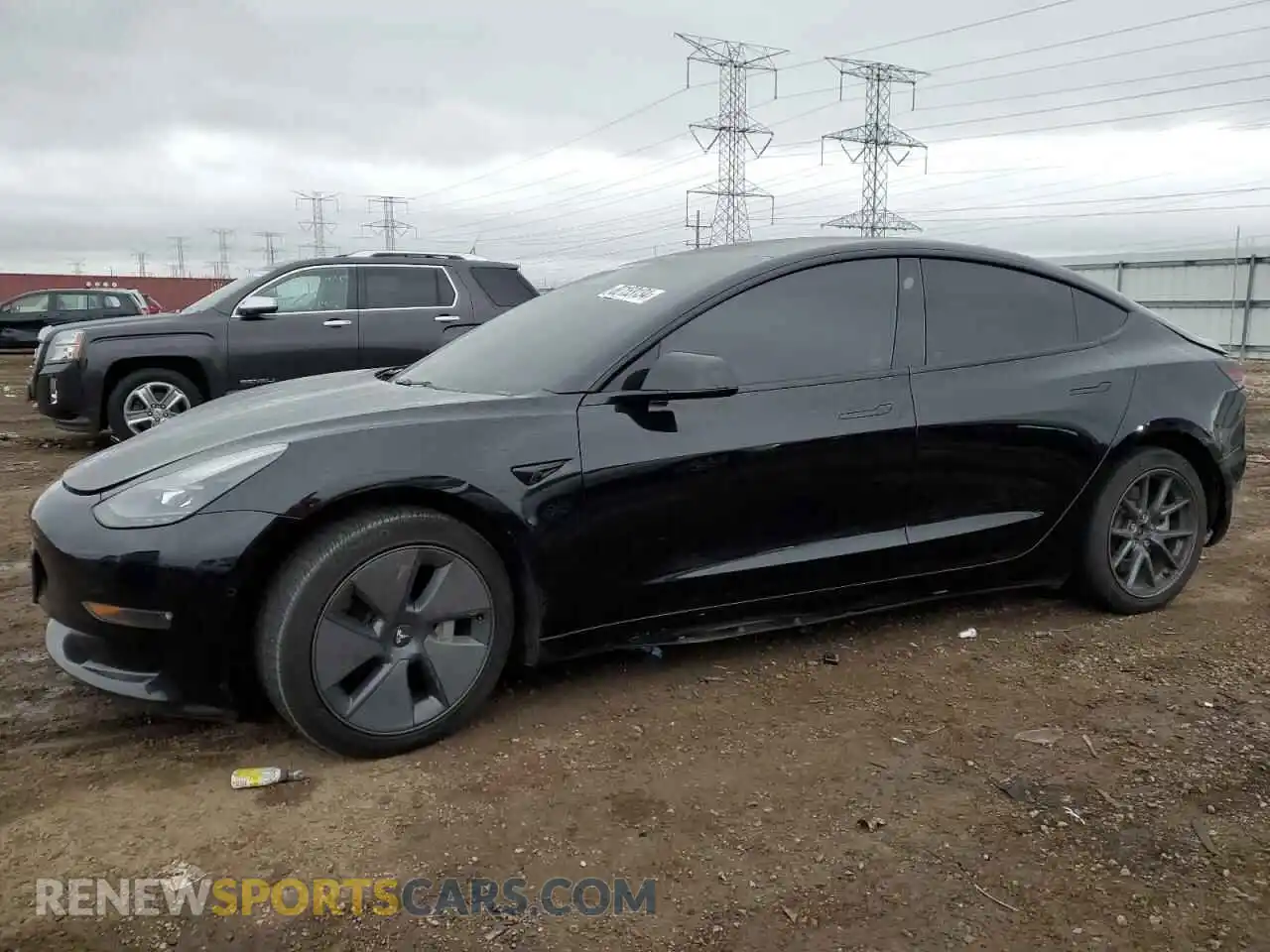 1 Photograph of a damaged car 5YJ3E1EB7NF189771 TESLA MODEL 3 2022