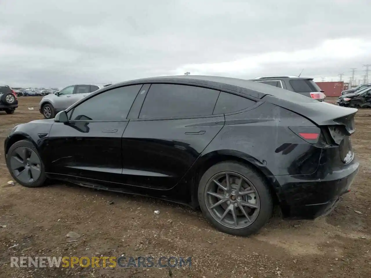 2 Photograph of a damaged car 5YJ3E1EB7NF189771 TESLA MODEL 3 2022