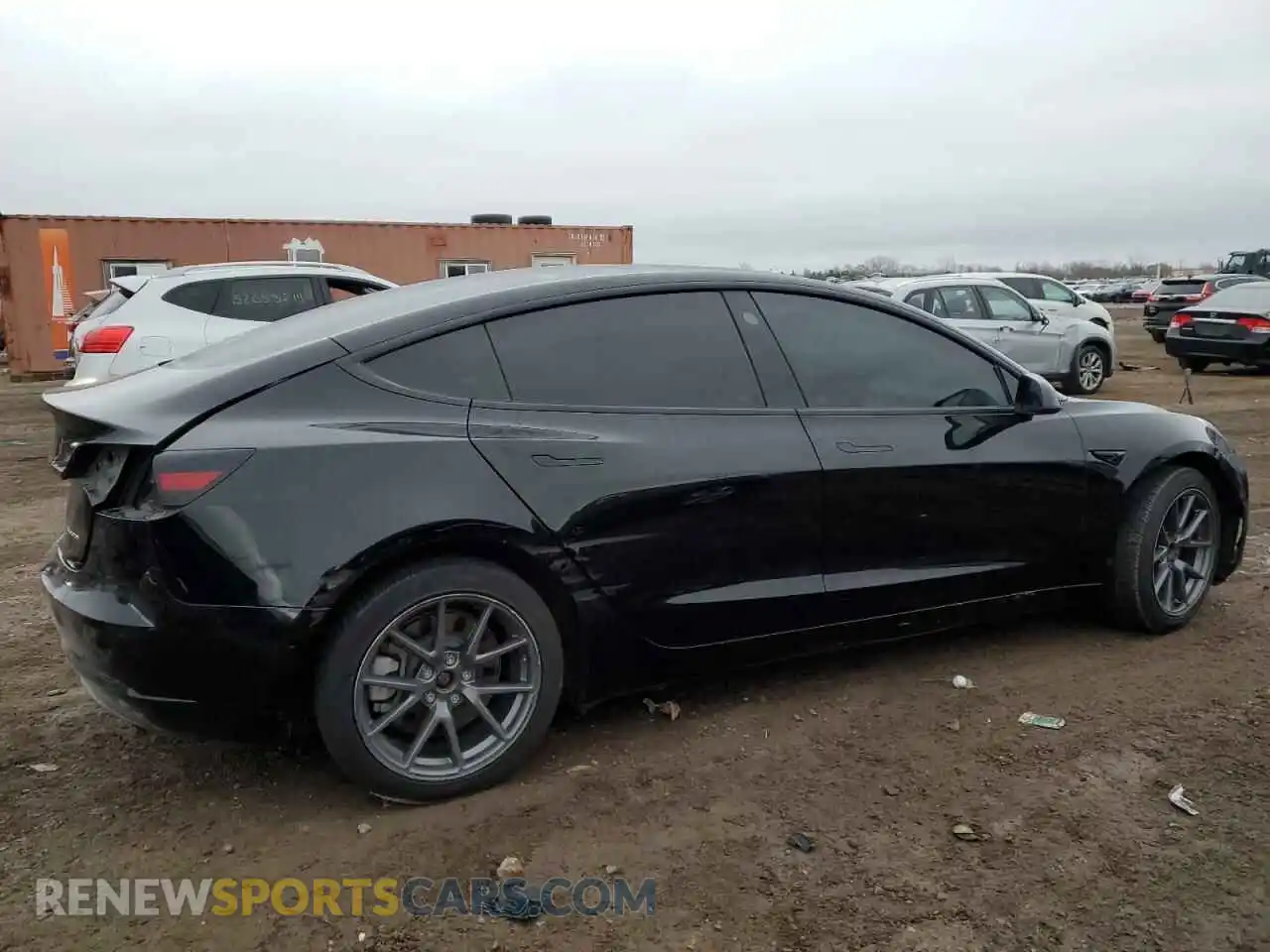 3 Photograph of a damaged car 5YJ3E1EB7NF189771 TESLA MODEL 3 2022