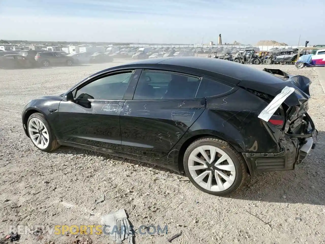 2 Photograph of a damaged car 5YJ3E1EB7NF190399 TESLA MODEL 3 2022