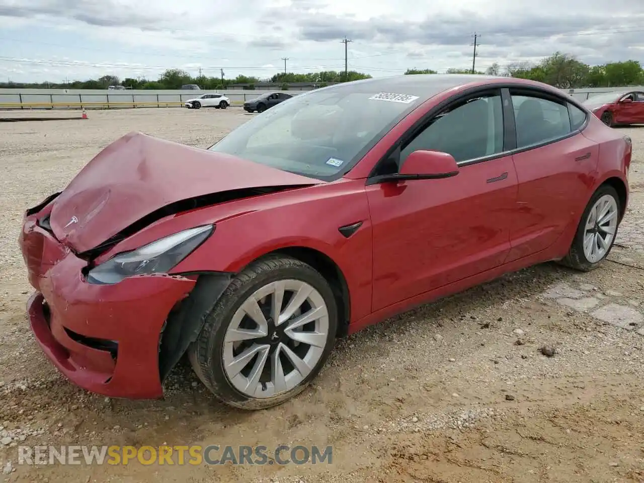 1 Photograph of a damaged car 5YJ3E1EB7NF190449 TESLA MODEL 3 2022