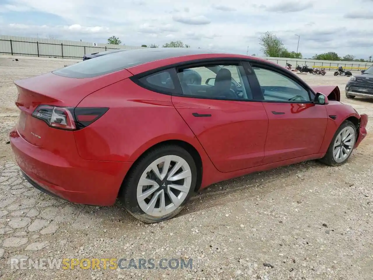 3 Photograph of a damaged car 5YJ3E1EB7NF190449 TESLA MODEL 3 2022