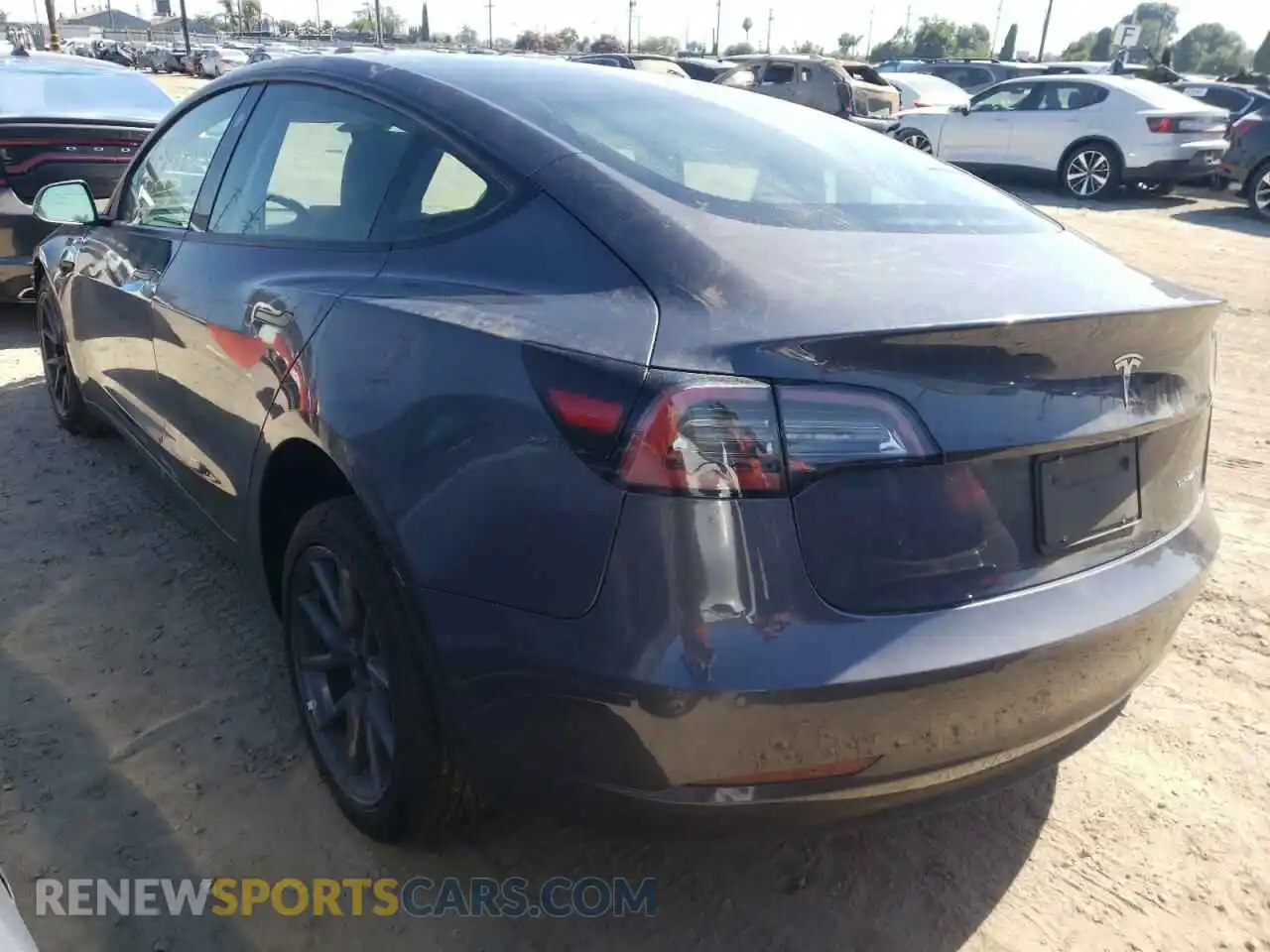 3 Photograph of a damaged car 5YJ3E1EB7NF190936 TESLA MODEL 3 2022