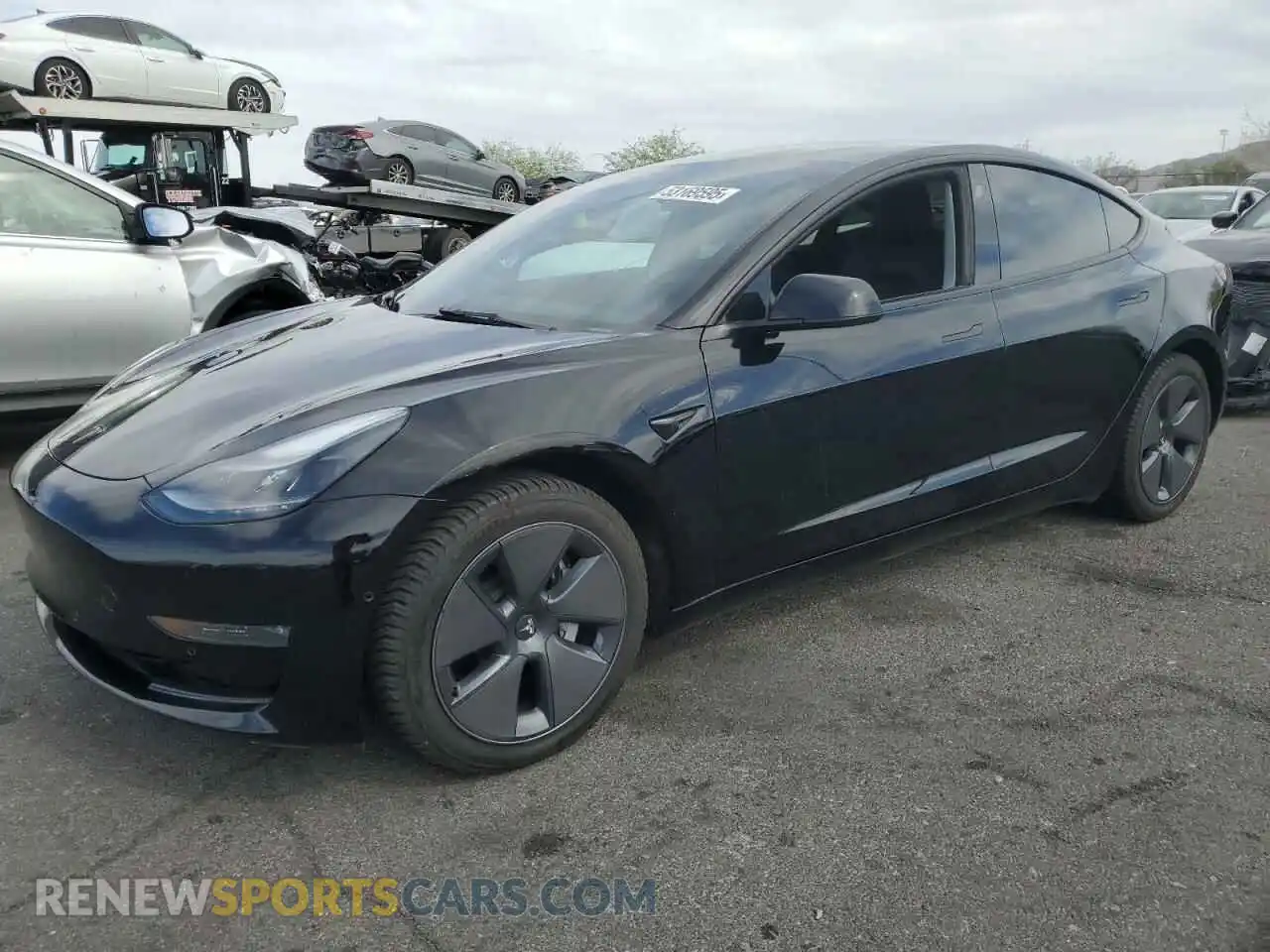 1 Photograph of a damaged car 5YJ3E1EB7NF195425 TESLA MODEL 3 2022