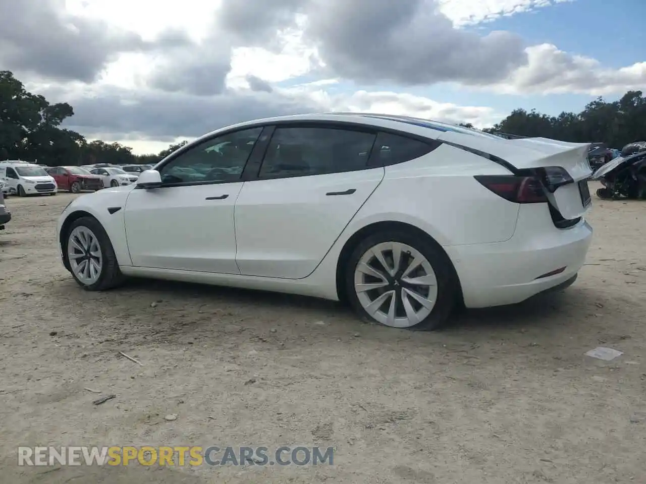 2 Photograph of a damaged car 5YJ3E1EB7NF205645 TESLA MODEL 3 2022