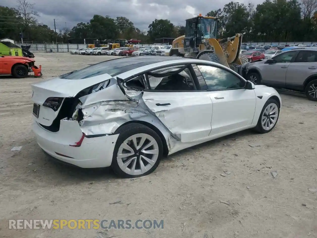 3 Photograph of a damaged car 5YJ3E1EB7NF205645 TESLA MODEL 3 2022