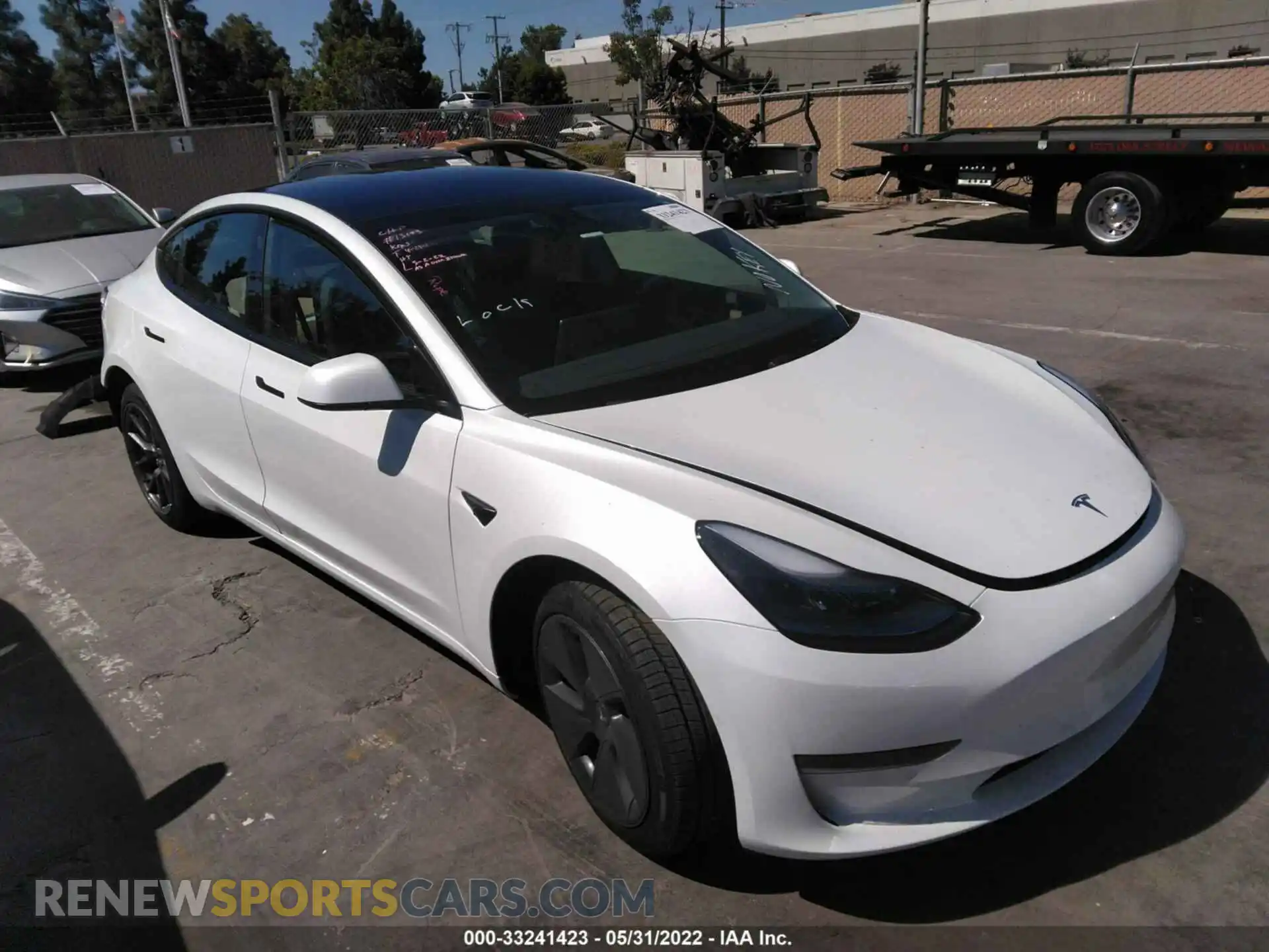 1 fotografías del automóvil dañado 5YJ3E1EB7NF213132 TESLA MODEL 3 2022