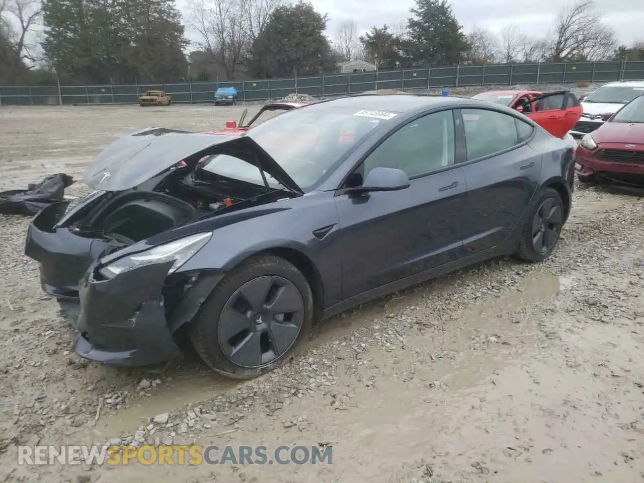 1 Photograph of a damaged car 5YJ3E1EB7NF237351 TESLA MODEL 3 2022