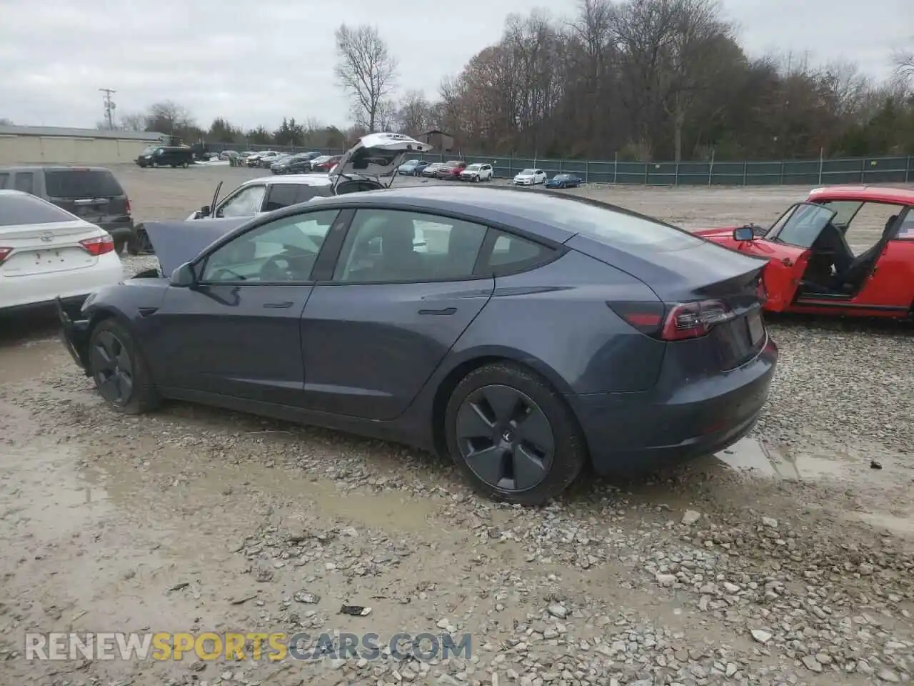 2 Photograph of a damaged car 5YJ3E1EB7NF237351 TESLA MODEL 3 2022
