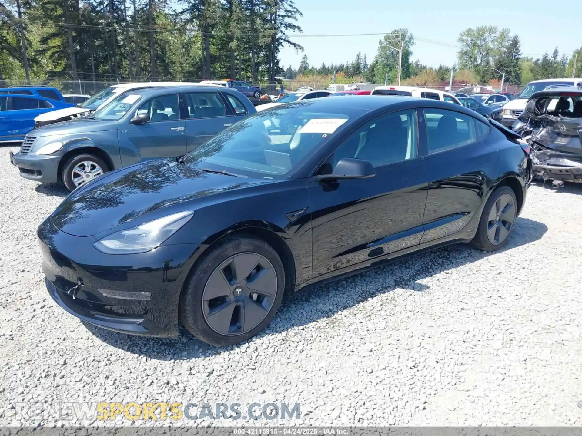 2 Photograph of a damaged car 5YJ3E1EB7NF241996 TESLA MODEL 3 2022