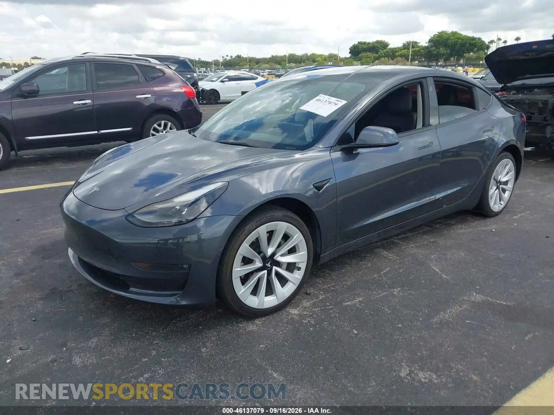 2 Photograph of a damaged car 5YJ3E1EB7NF247202 TESLA MODEL 3 2022