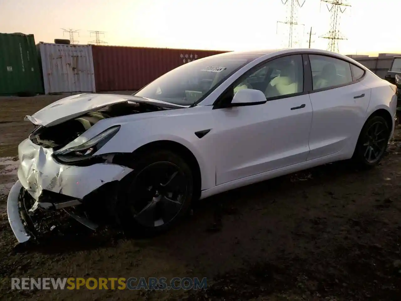 1 Photograph of a damaged car 5YJ3E1EB7NF248687 TESLA MODEL 3 2022