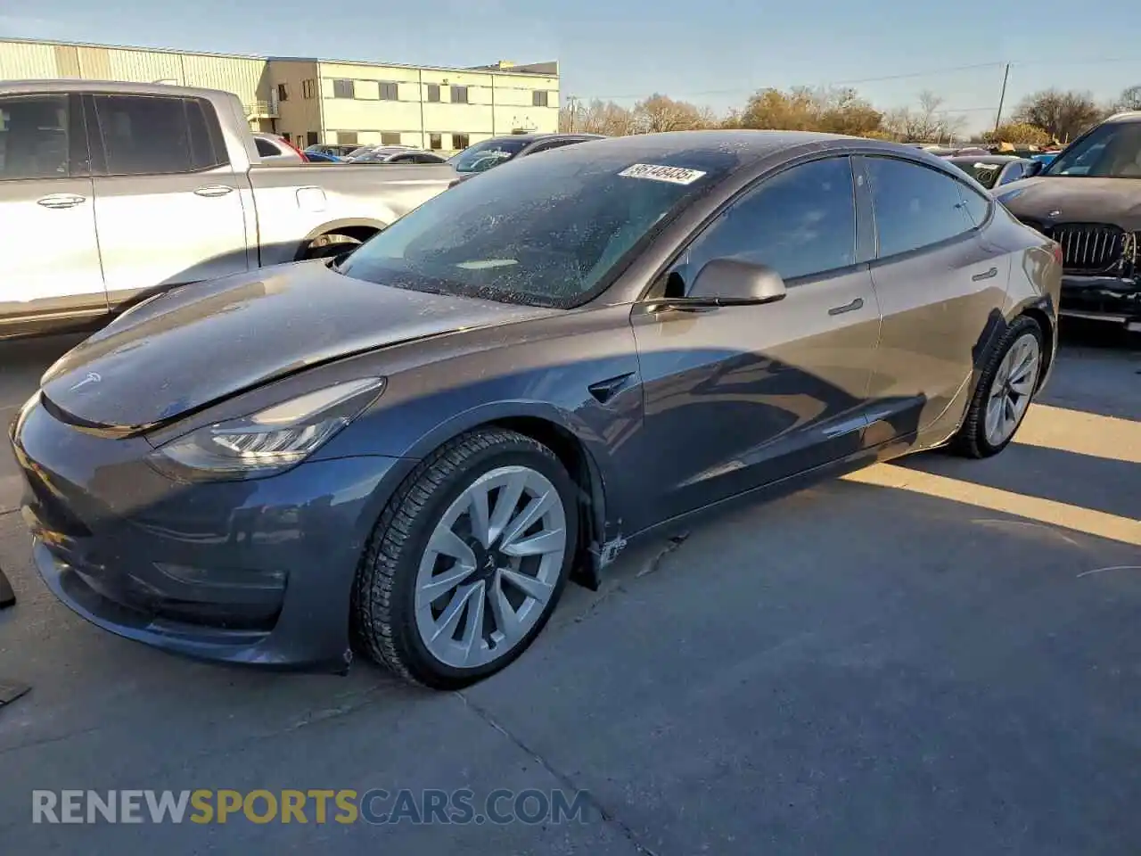 1 Photograph of a damaged car 5YJ3E1EB7NF258586 TESLA MODEL 3 2022