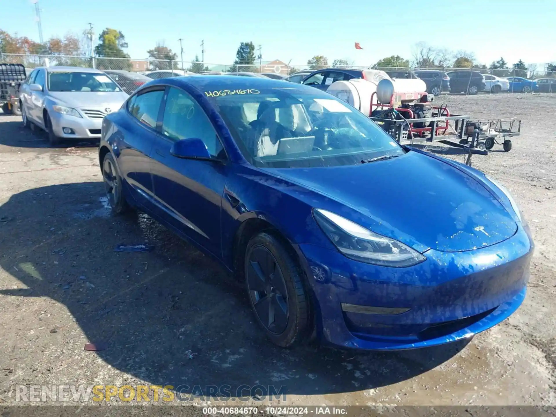 1 Photograph of a damaged car 5YJ3E1EB7NF273413 TESLA MODEL 3 2022