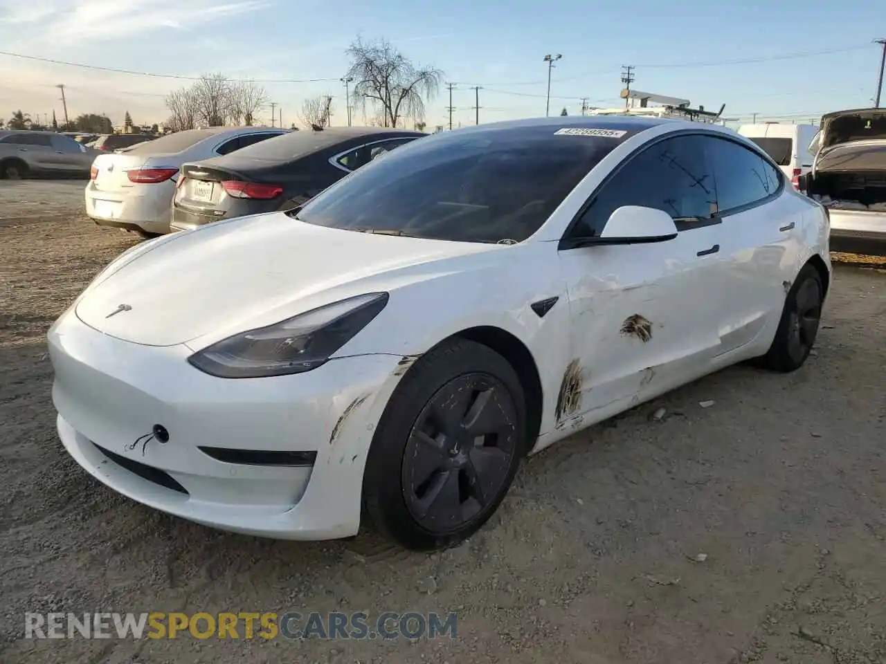 1 Photograph of a damaged car 5YJ3E1EB7NF274626 TESLA MODEL 3 2022