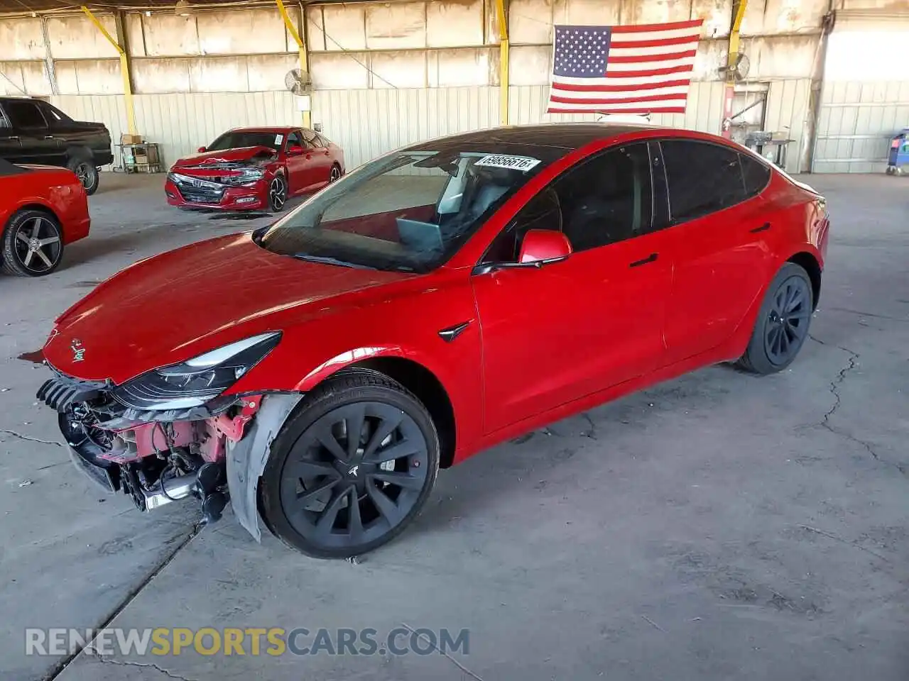 1 Photograph of a damaged car 5YJ3E1EB7NF285464 TESLA MODEL 3 2022