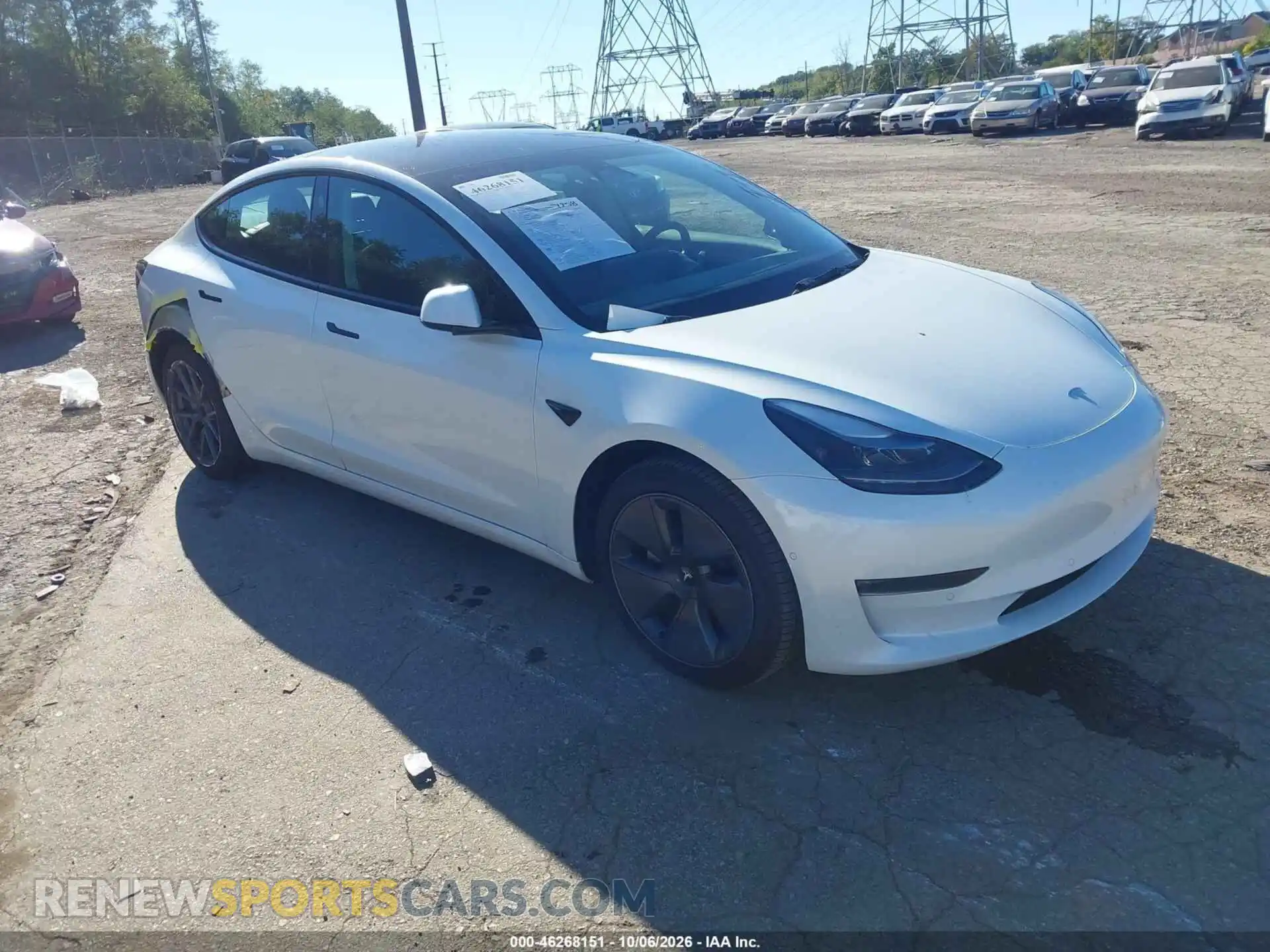 1 Photograph of a damaged car 5YJ3E1EB7NF306037 TESLA MODEL 3 2022